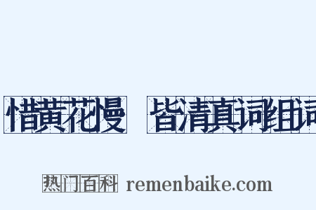 惜黄花慢·皆清真词组词是什么意思的图片